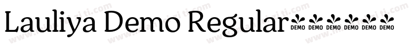 Lauliya Demo Regular字体转换
